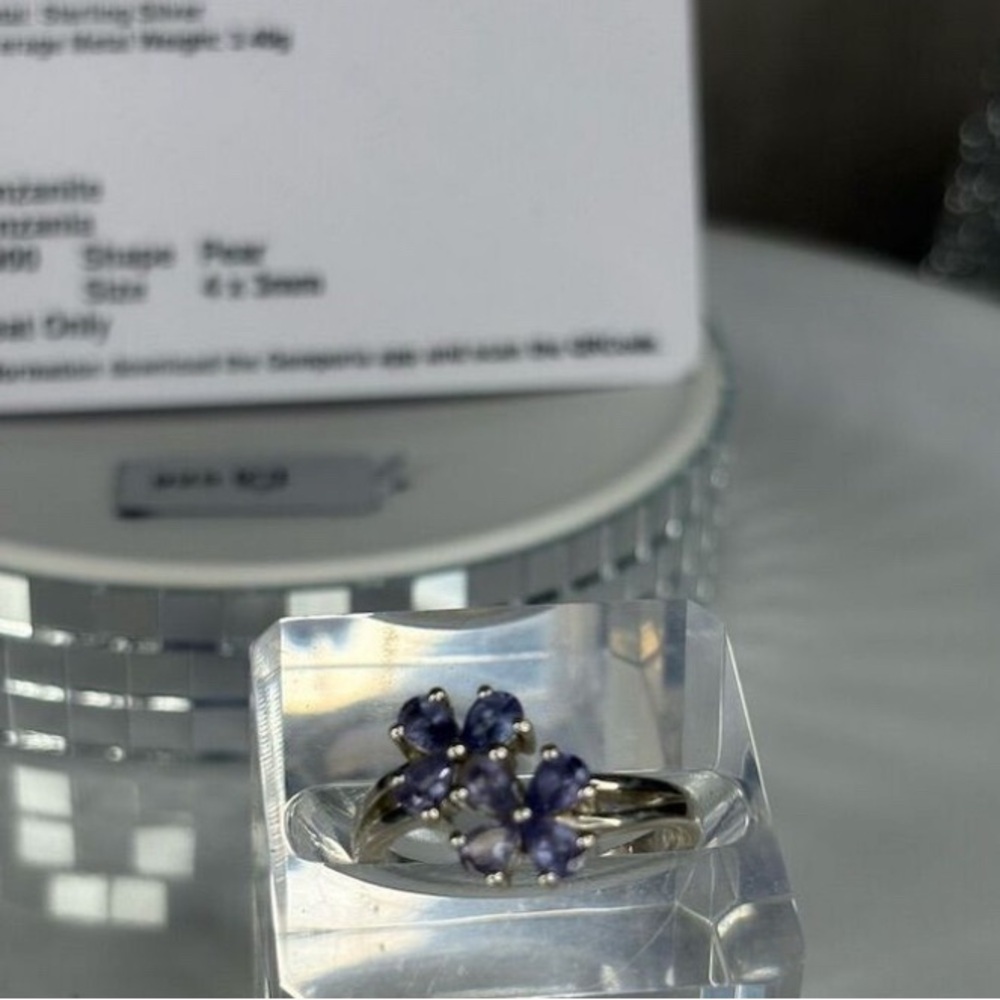 The Bisanar Co | Tanzanite Floral Ring | Size 7 | Limited Edition - Picture 7 of 13